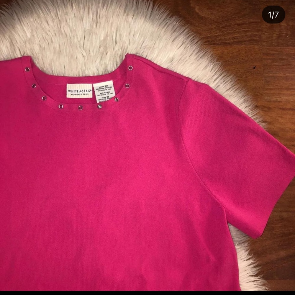 y2k pink shirt with collar details